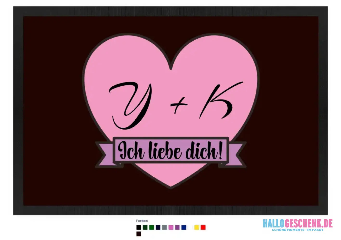 Herz mit Botschaft • Fußmatte • Exklusivdesign • personalisiert
