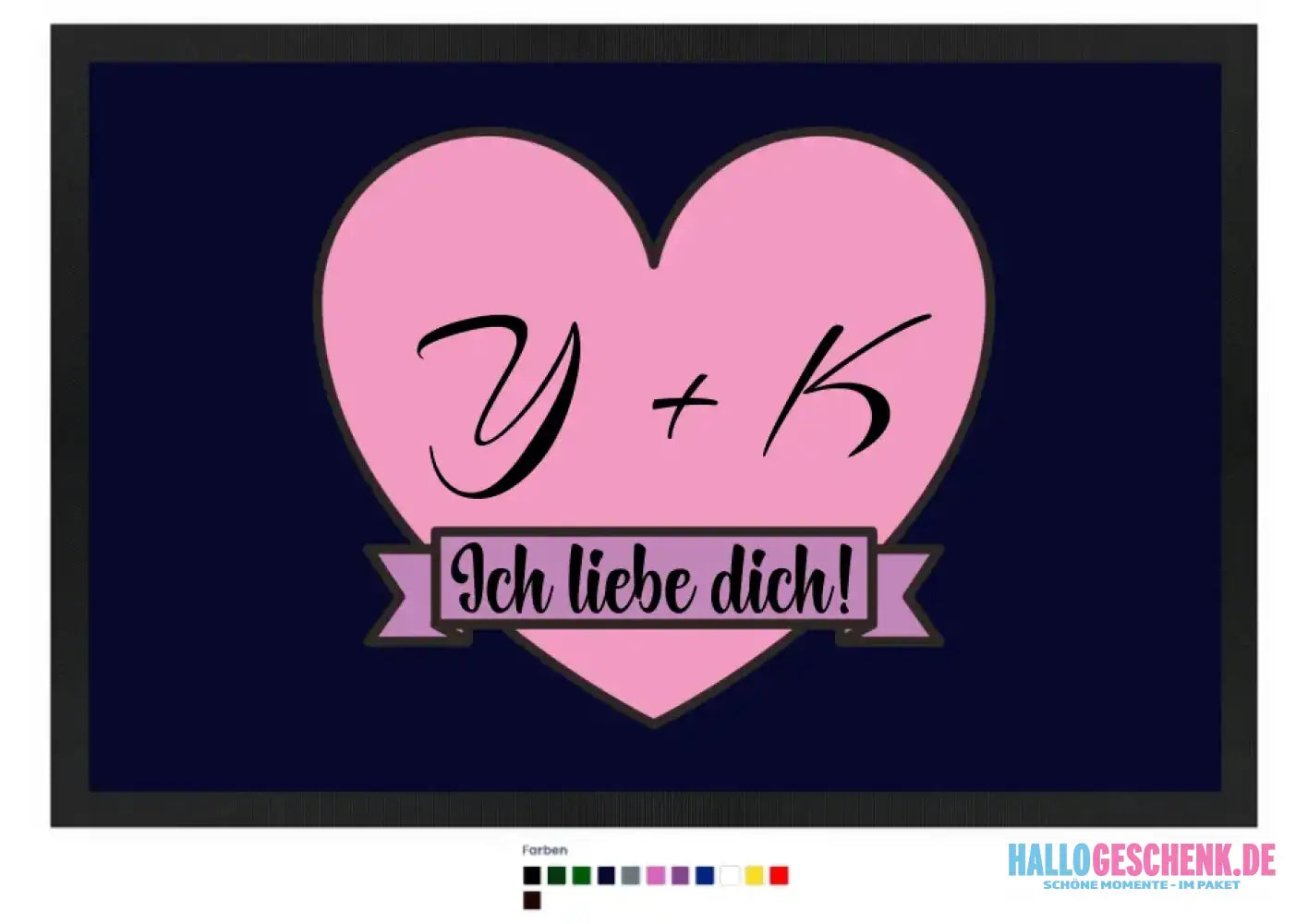 Herz mit Botschaft • Fußmatte • Exklusivdesign • personalisiert