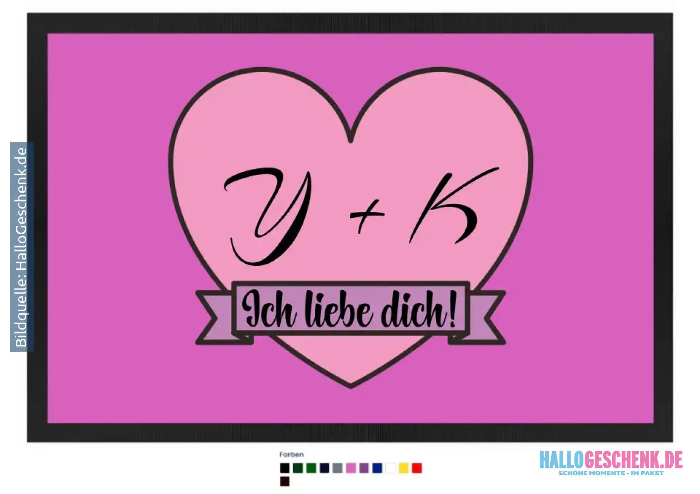 Herz mit Botschaft • Fußmatte • Exklusivdesign • personalisiert
