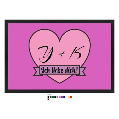 Herz mit Botschaft • Fußmatte • Exklusivdesign • personalisiert