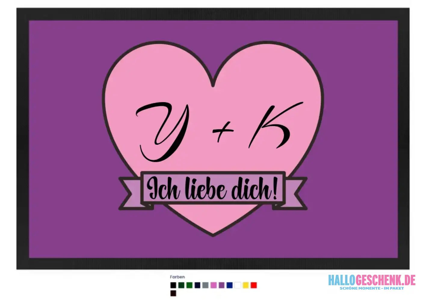 Herz mit Botschaft • Fußmatte • Exklusivdesign • personalisiert