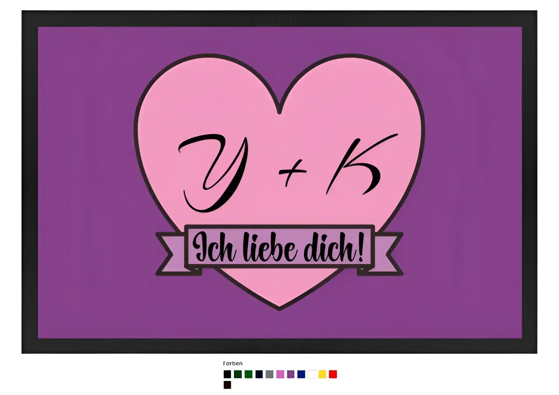 Herz mit Botschaft • Fußmatte • Exklusivdesign • personalisiert