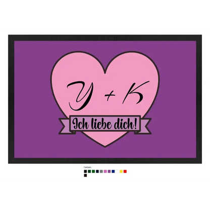 Herz mit Botschaft • Fußmatte • Exklusivdesign • personalisiert