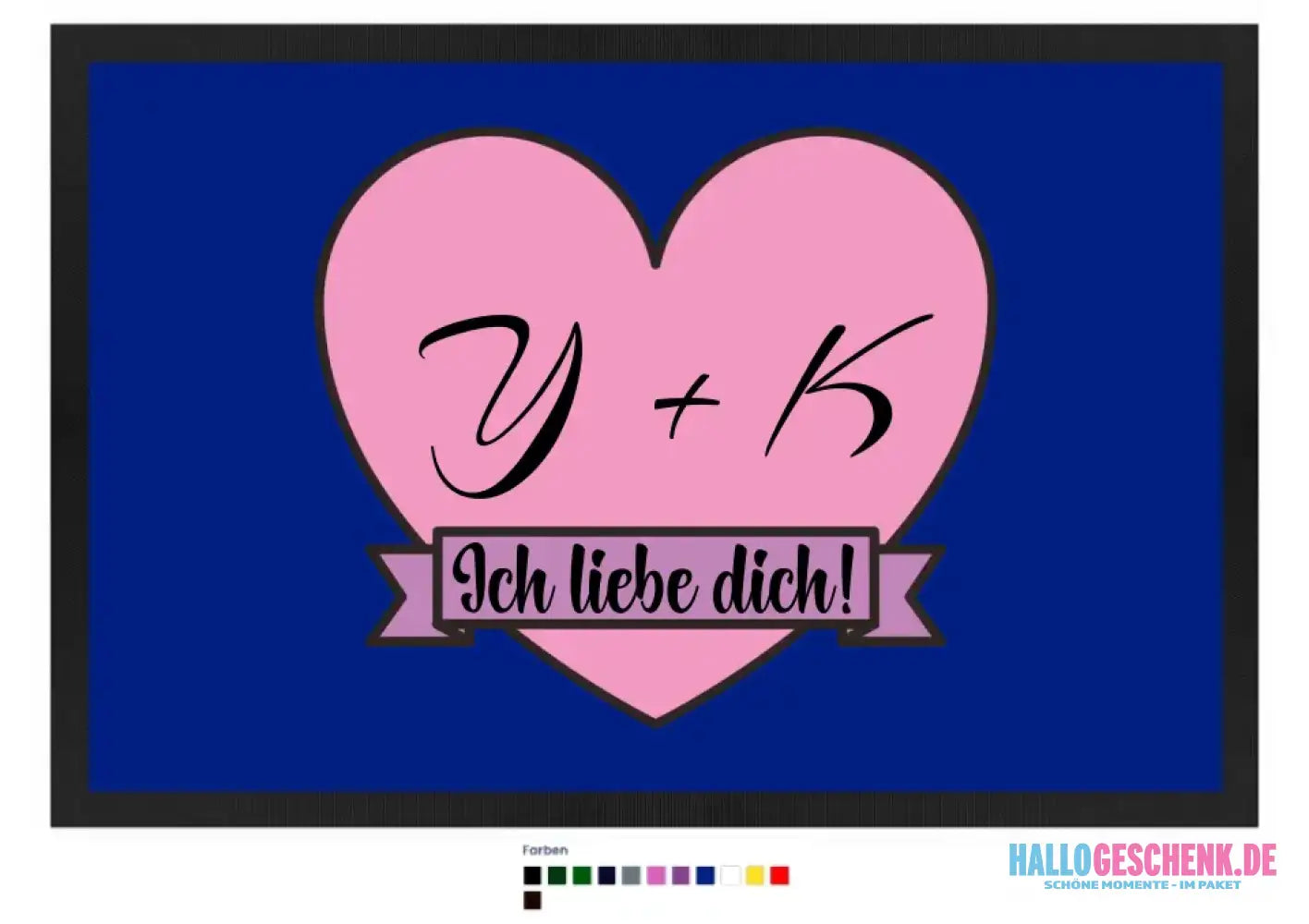 Herz mit Botschaft • Fußmatte • Exklusivdesign • personalisiert