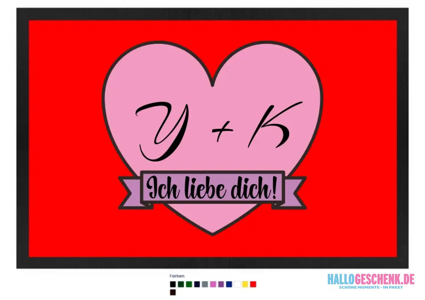 Herz mit Botschaft • Fußmatte • Exklusivdesign • personalisiert