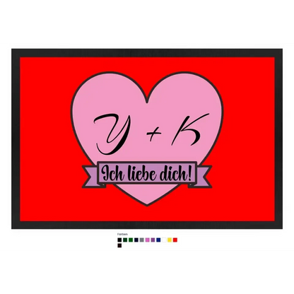 Herz mit Botschaft • Fußmatte • Exklusivdesign • personalisiert