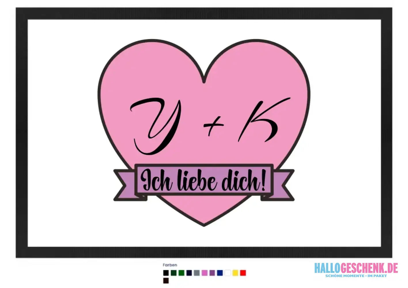 Herz mit Botschaft • Fußmatte • Exklusivdesign • personalisiert