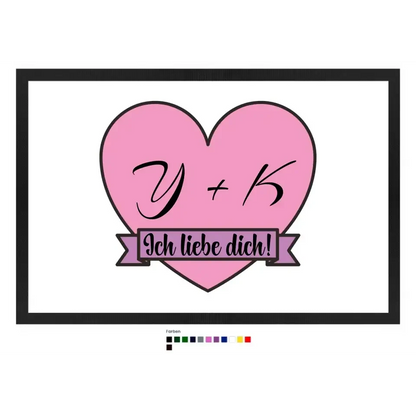 Herz mit Botschaft • Fußmatte • Exklusivdesign • personalisiert