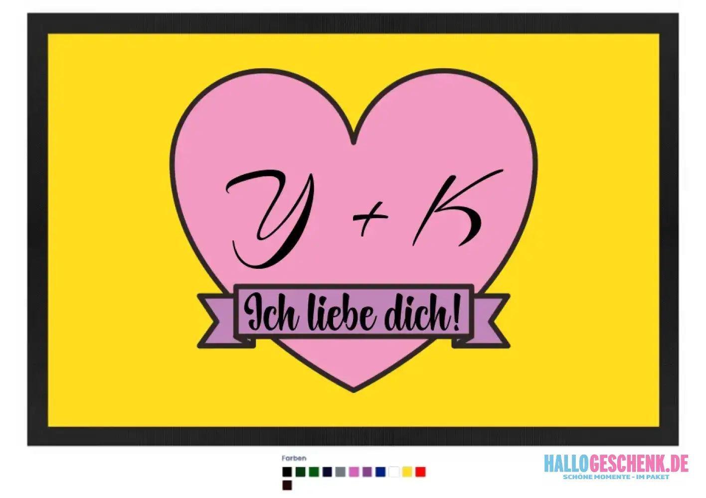 Herz mit Botschaft • Fußmatte • Exklusivdesign • personalisiert