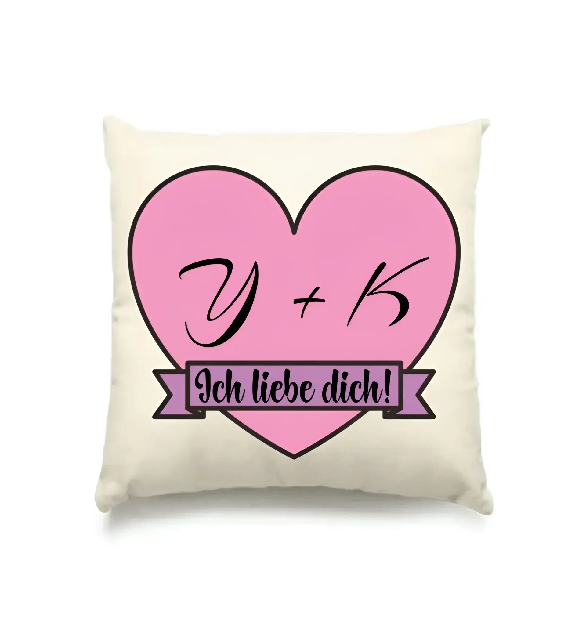 Herz mit Botschaft • Kissen 40x40 cm • Exklusivdesign • personalisiert