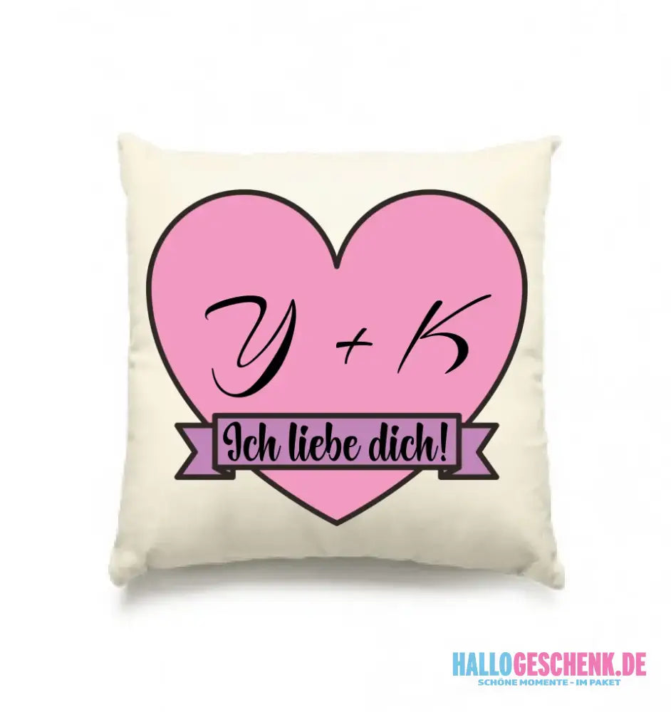 Herz mit Botschaft • Kissen 40x40 cm • Exklusivdesign • personalisiert