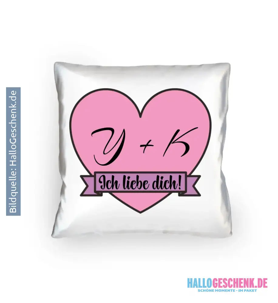 Herz mit Botschaft • Kissen 40x40 cm • Exklusivdesign • personalisiert