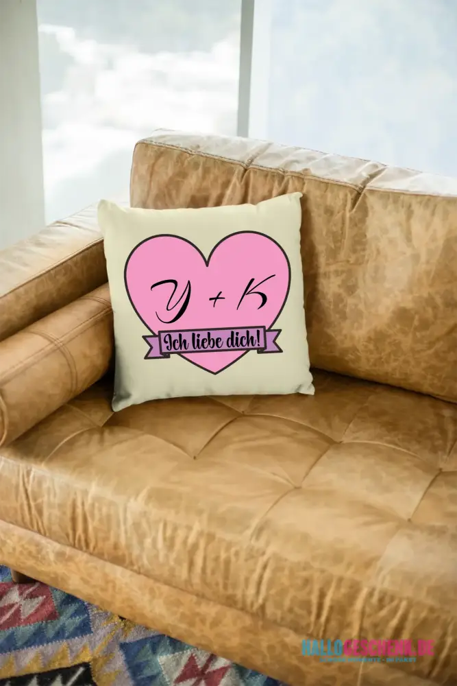 Herz mit Botschaft • Kissen 40x40 cm • Exklusivdesign • personalisiert