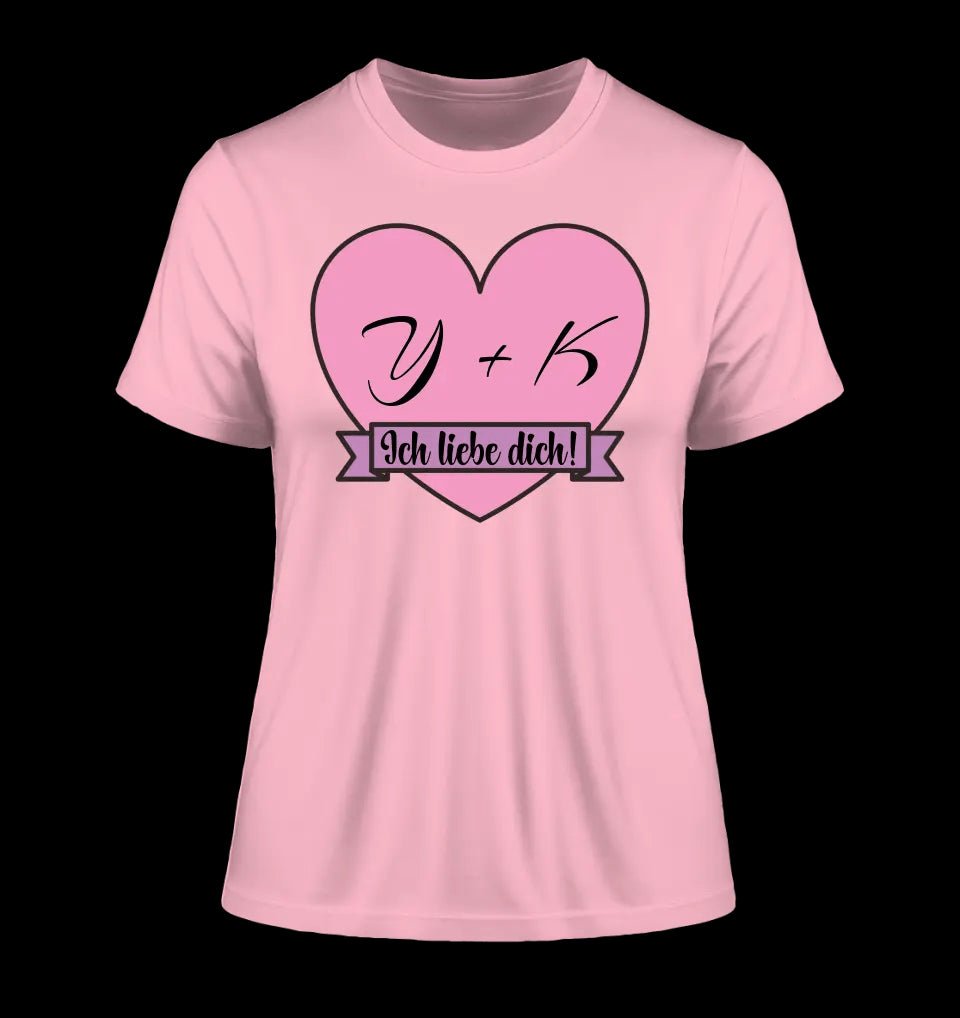 Herz mit Botschaft • Ladies Premium T-Shirt XS-2XL aus Bio-Baumwolle für Damen • Exklusivdesign • personalisiert