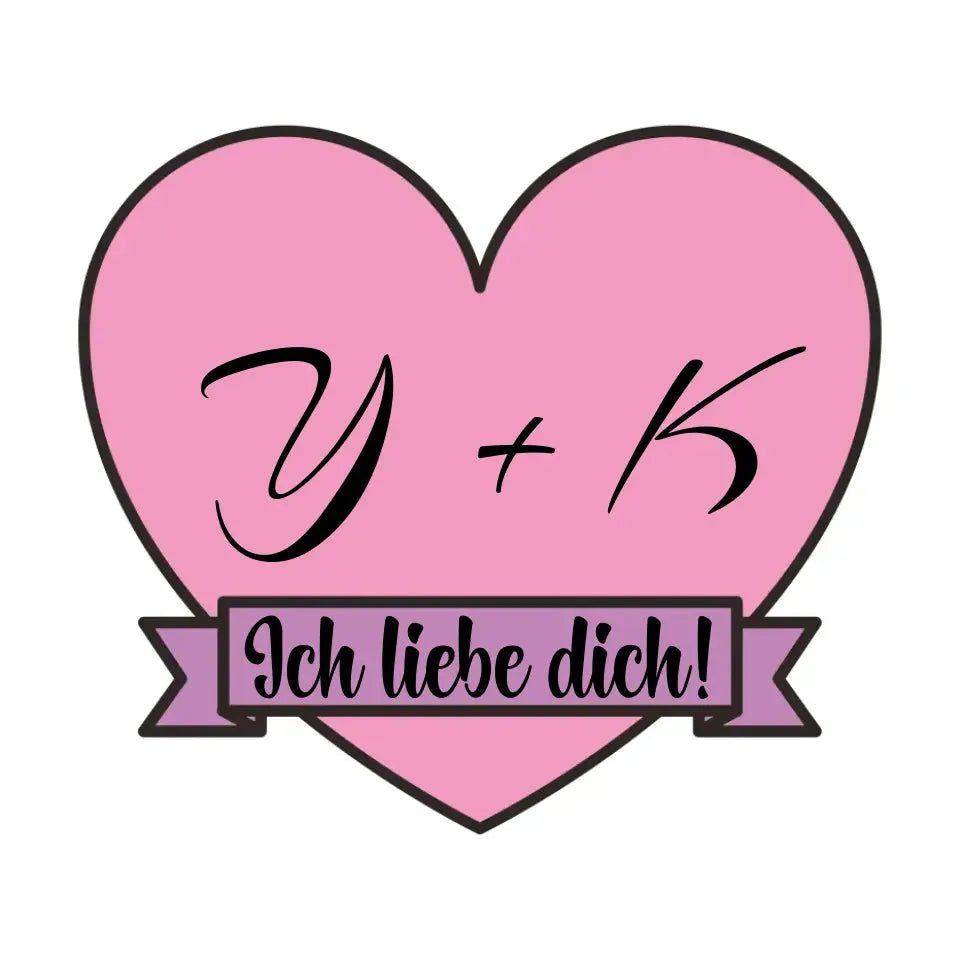 Herz mit Botschaft • STICKER 20x20 cm Aufkleber