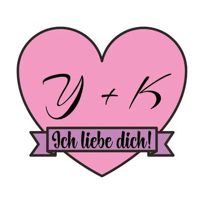 Herz mit Botschaft • STICKER 20x20 cm (Aufkleber) - White / OneSize / ausgestanzter Sticker 20x20 cm (Aufkleber)