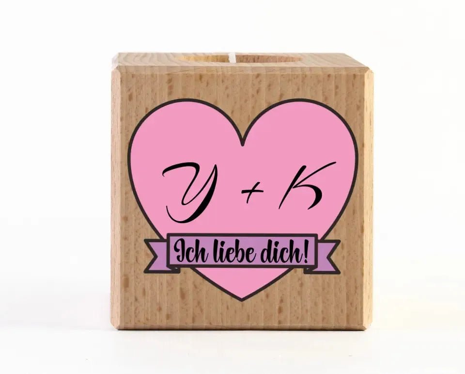 Herz mit Botschaft • Teelichthalter • Exklusivdesign • personalisiert von HalloGeschenk.de