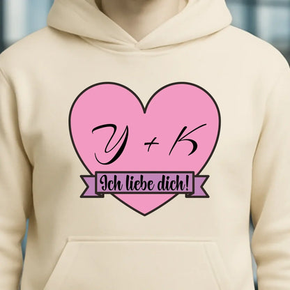 Herz mit Botschaft • Unisex Premium Hoodie XS-5XL aus Bio-Baumwolle für Damen & Herren • Exklusivdesign • personalisiert
