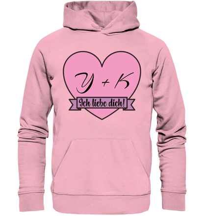 Herz mit Botschaft • Unisex Premium Hoodie XS - 5XL aus Bio - Baumwolle für Damen & Herren • Exklusivdesign • personalisiert - HalloGeschenk.de