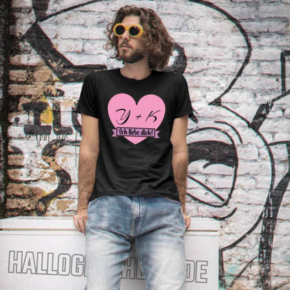 Herz mit Botschaft • Unisex Premium T-Shirt XS-5XL aus Bio-Baumwolle für Damen & Herren • Exklusivdesign • personalisiert