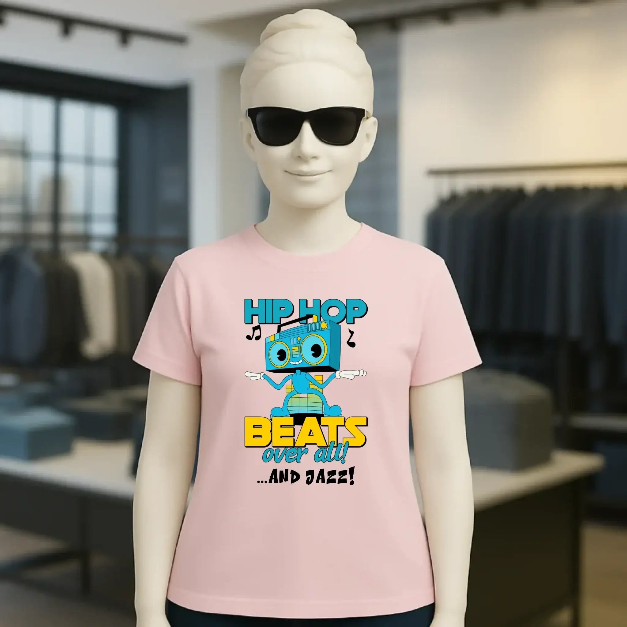 Hip Hop Beats over all • Ladies Premium T-Shirt XS-2XL aus Bio-Baumwolle für Damen • Exklusivdesign • personalisiert