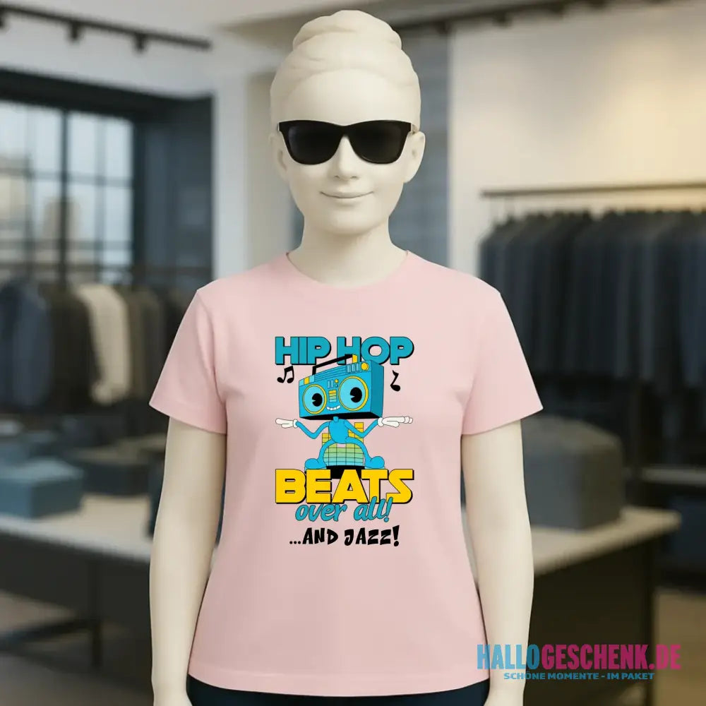 Hip Hop Beats over all • Ladies Premium T-Shirt XS-2XL aus Bio-Baumwolle für Damen • Exklusivdesign • personalisiert