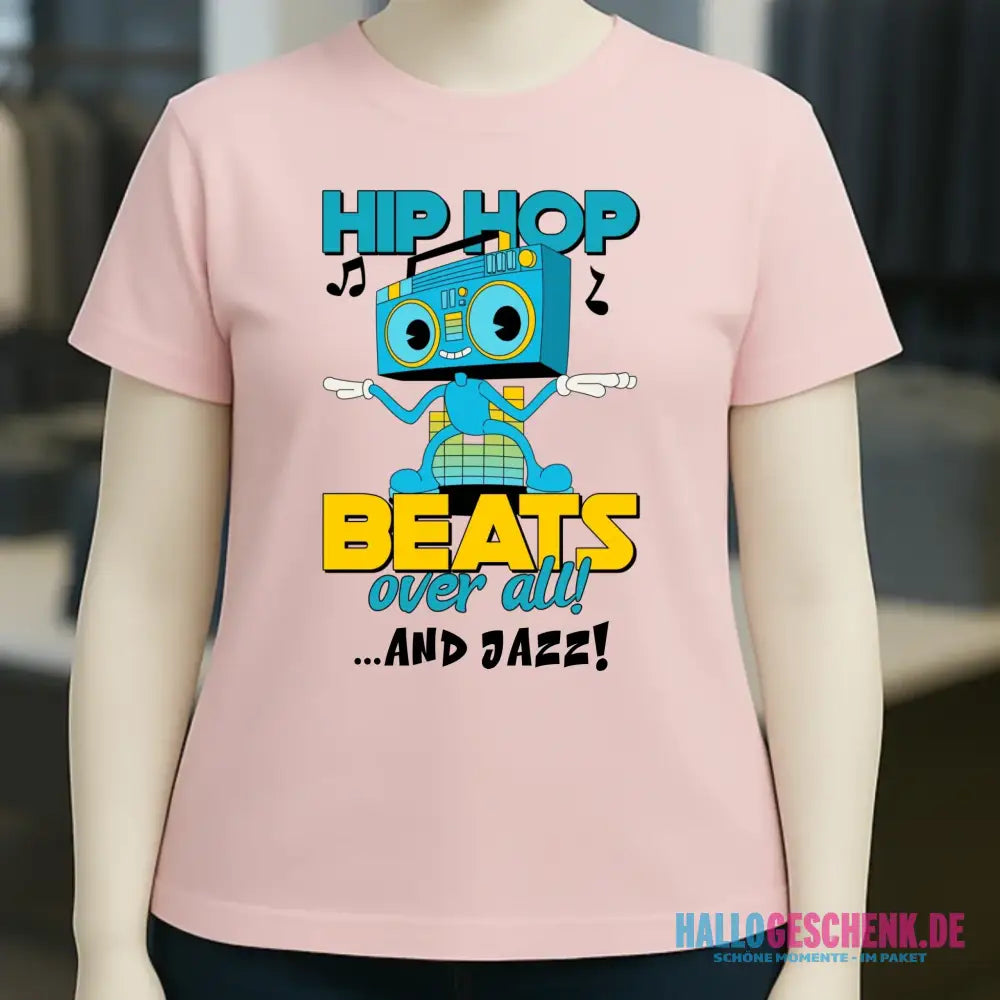 Hip Hop Beats over all • Ladies Premium T-Shirt XS-2XL aus Bio-Baumwolle für Damen • Exklusivdesign • personalisiert