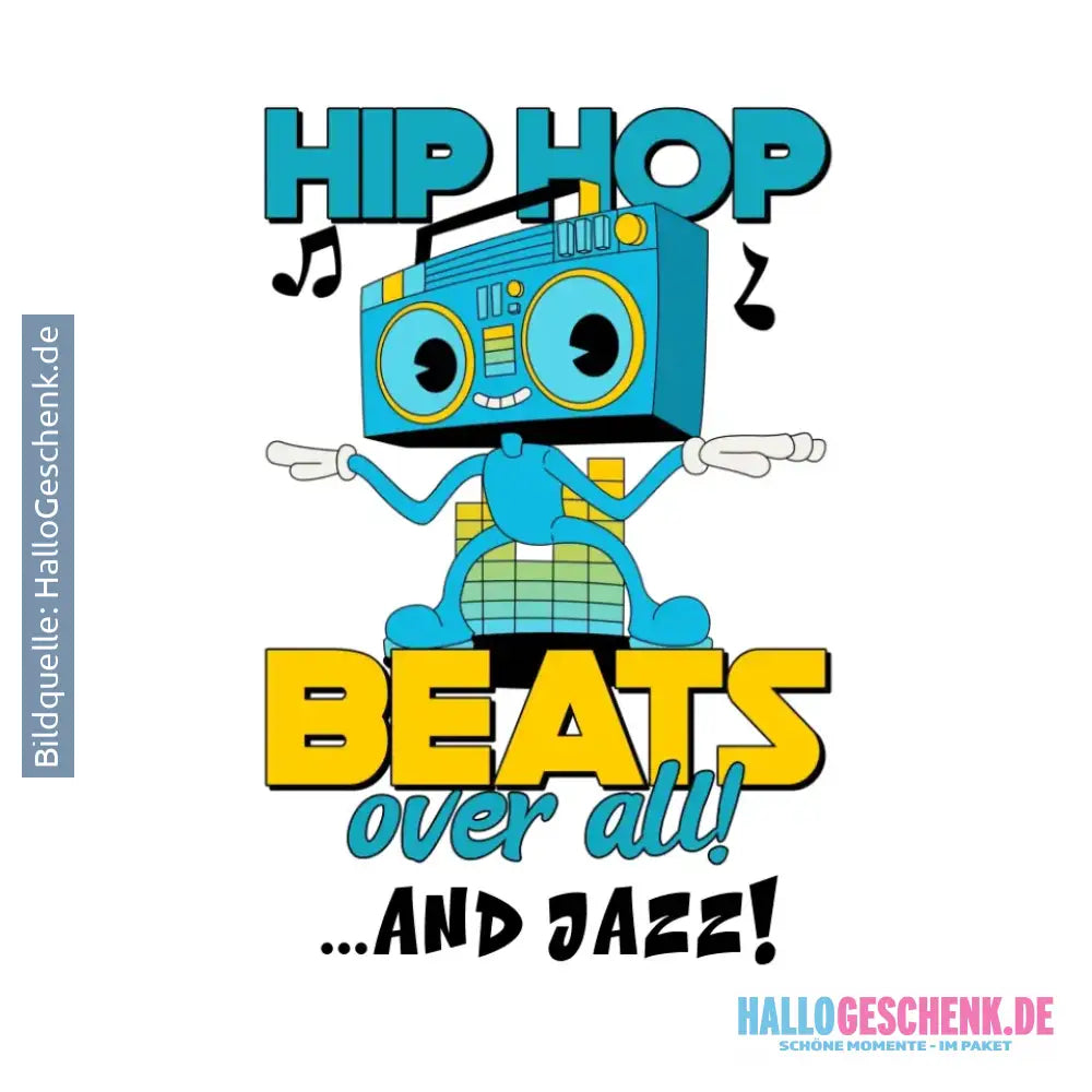 Hip Hop Beats over all • STICKER 20x20 cm (Aufkleber) - White / OneSize / ausgestanzter Sticker 20x20 cm (Aufkleber)