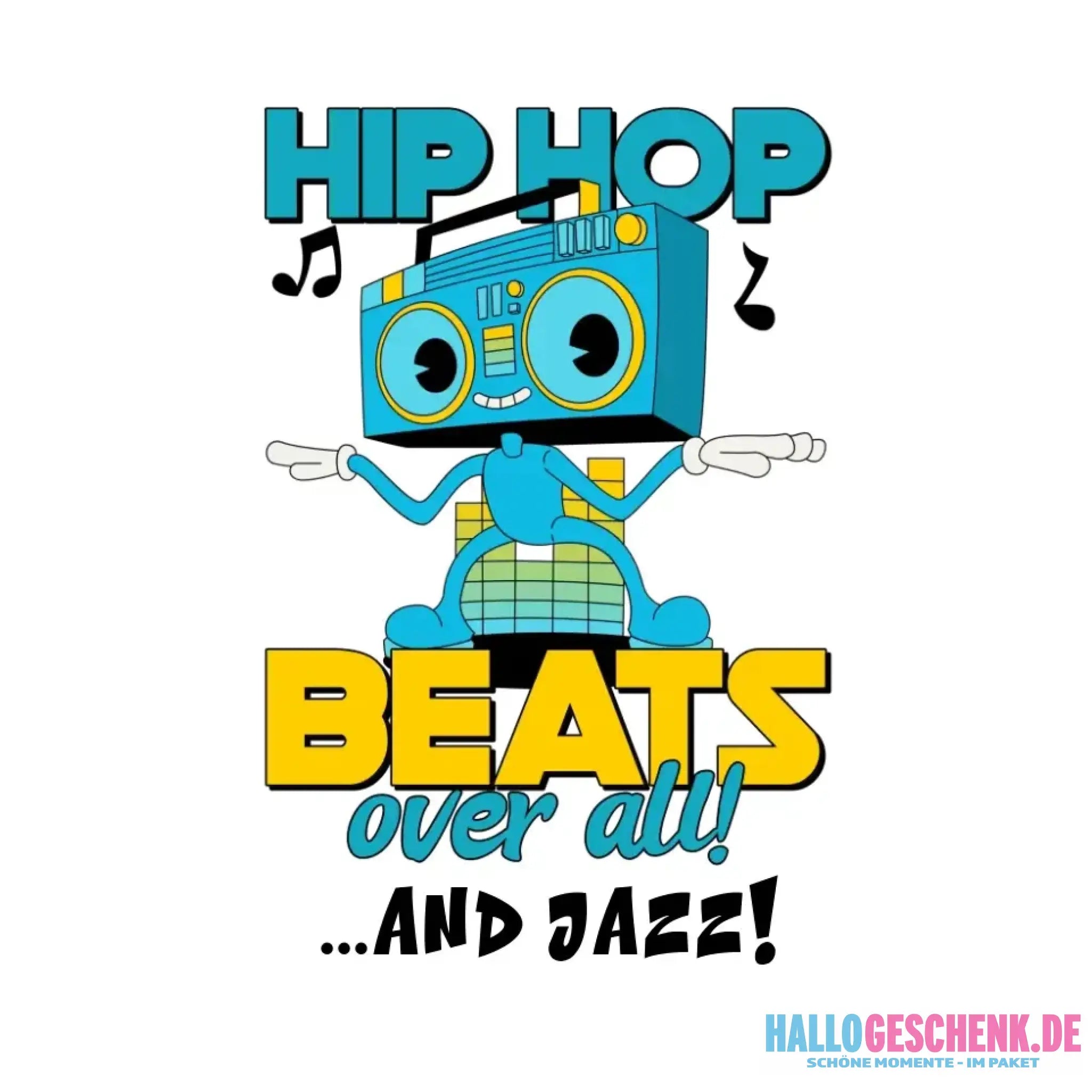 Hip Hop Beats over all • STICKER 20x20 cm (Aufkleber) - White / OneSize / ausgestanzter Sticker 20x20 cm (Aufkleber)