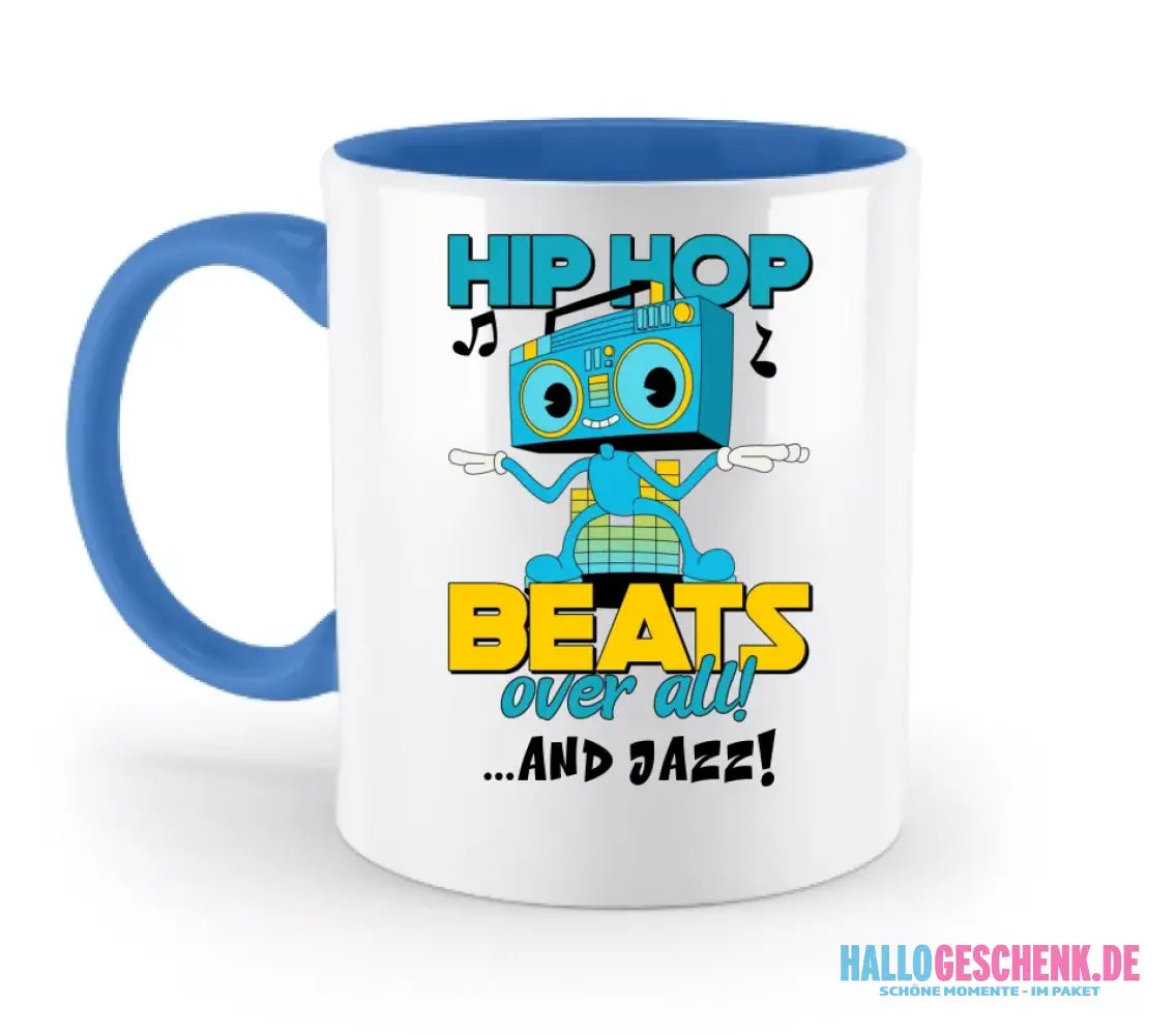 Hip Hop Beats over all • zweifarbige Tasse • Exklusivdesign • personalisiert