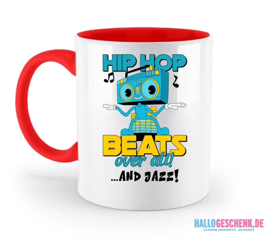 Hip Hop Beats over all • zweifarbige Tasse • Exklusivdesign • personalisiert
