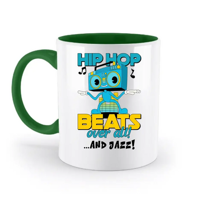 Hip Hop Beats over all • zweifarbige Tasse • Exklusivdesign • personalisiert