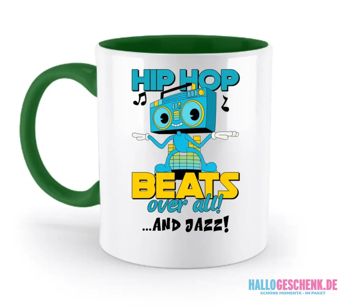 Hip Hop Beats over all • zweifarbige Tasse • Exklusivdesign • personalisiert