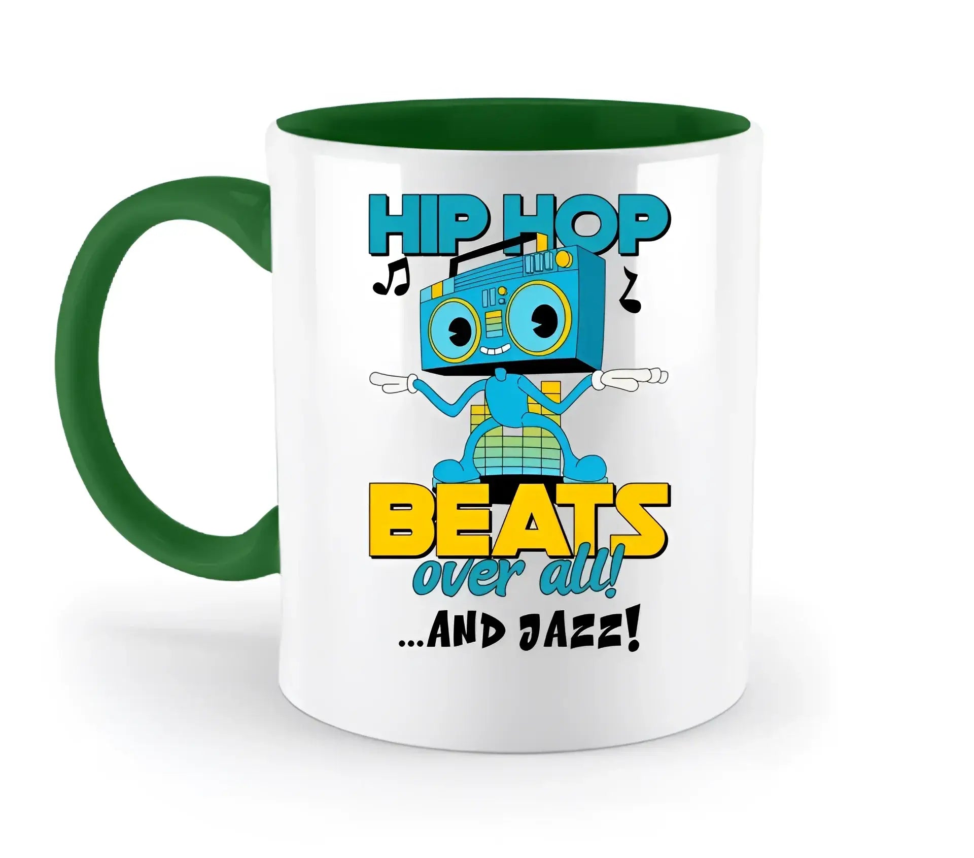 Hip Hop Beats over all • zweifarbige Tasse • Exklusivdesign • personalisiert