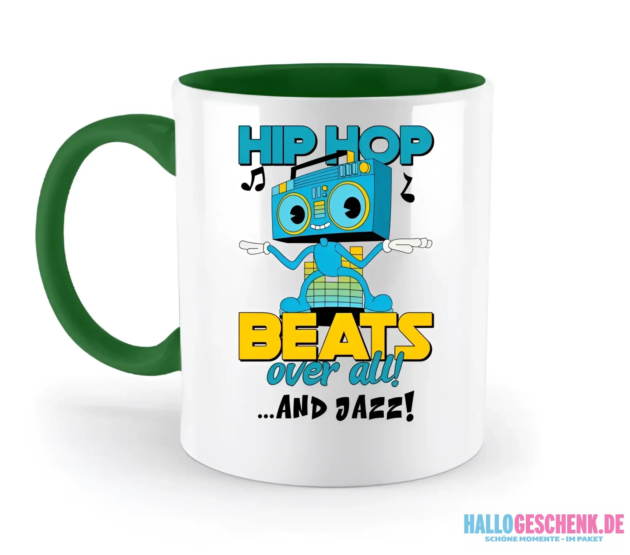 Hip Hop Beats over all • zweifarbige Tasse • Exklusivdesign • personalisiert