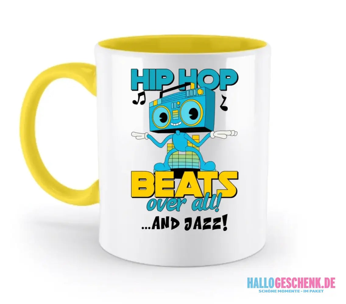 Hip Hop Beats over all • zweifarbige Tasse • Exklusivdesign • personalisiert