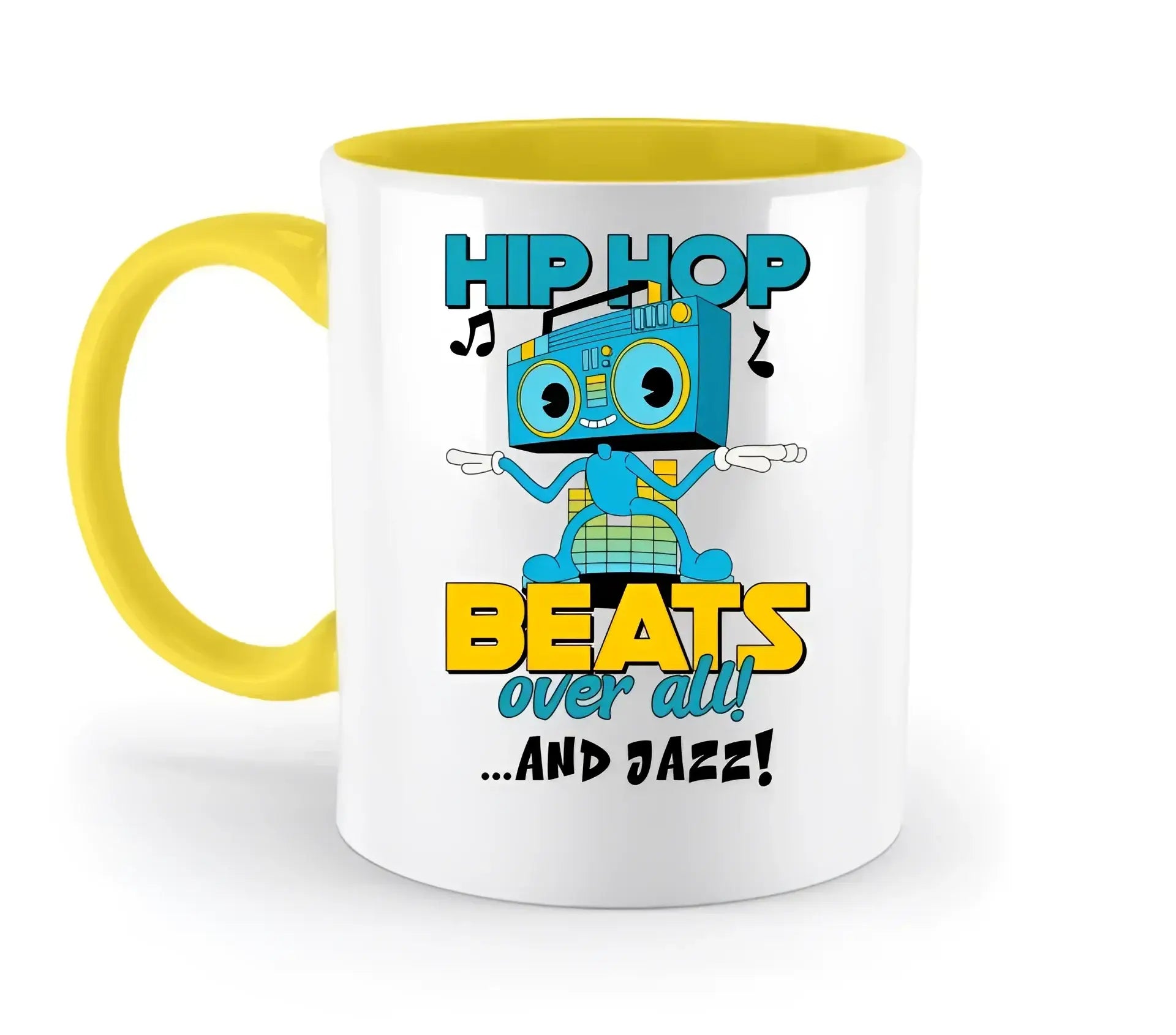 Hip Hop Beats over all • zweifarbige Tasse • Exklusivdesign • personalisiert
