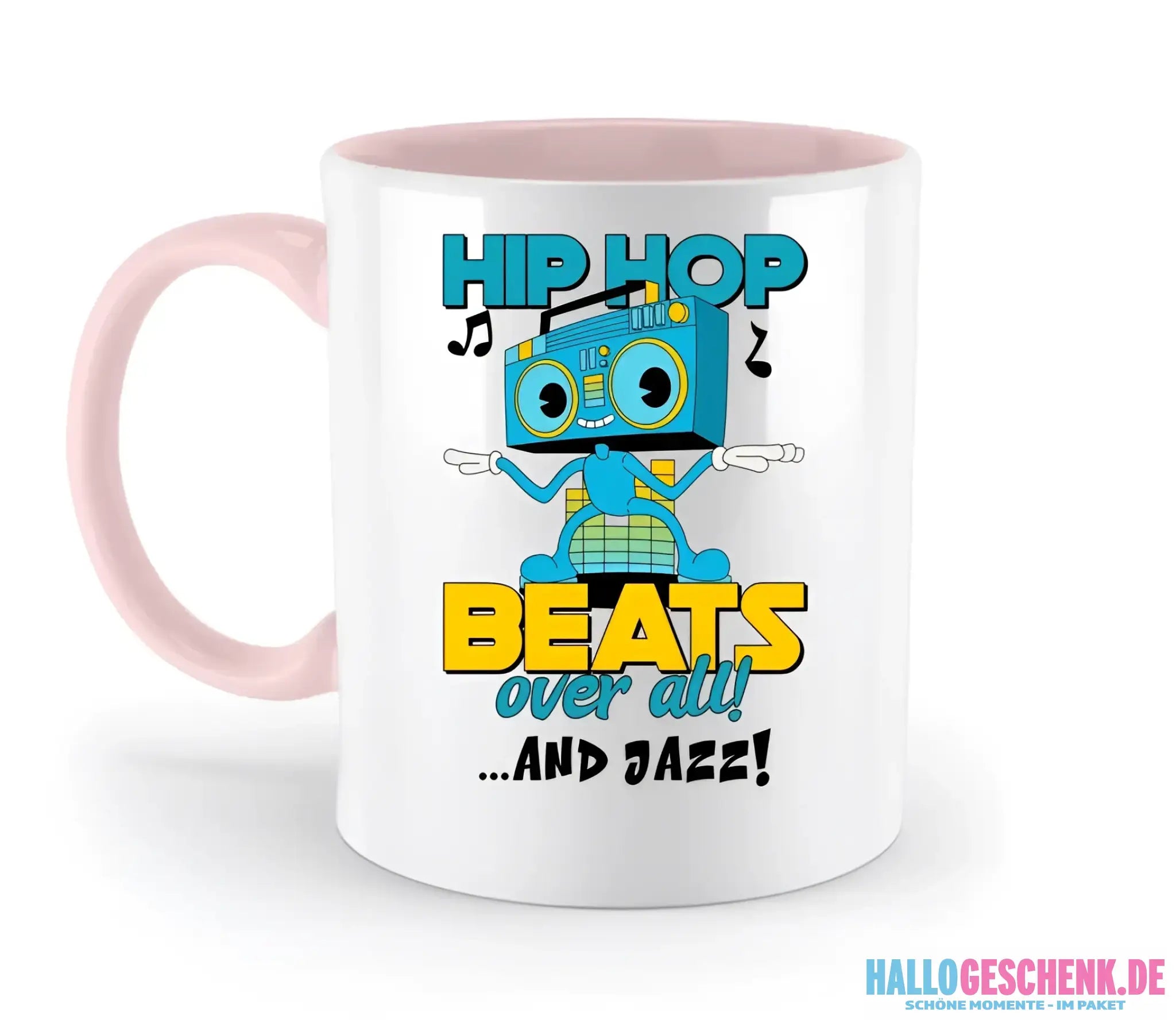 Hip Hop Beats over all • zweifarbige Tasse • Exklusivdesign • personalisiert