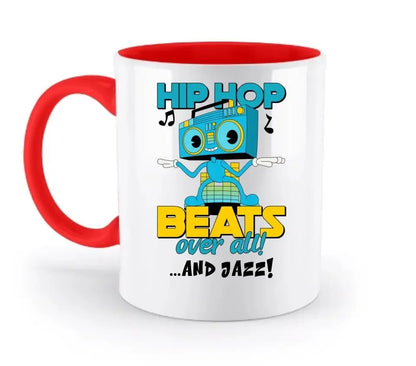 Hip Hop Beats over all • zweifarbige Tasse • Exklusivdesign • personalisiert - HalloGeschenk.de