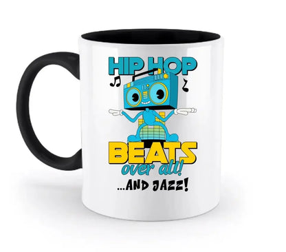 Hip Hop Beats over all • zweifarbige Tasse • Exklusivdesign • personalisiert - HalloGeschenk.de