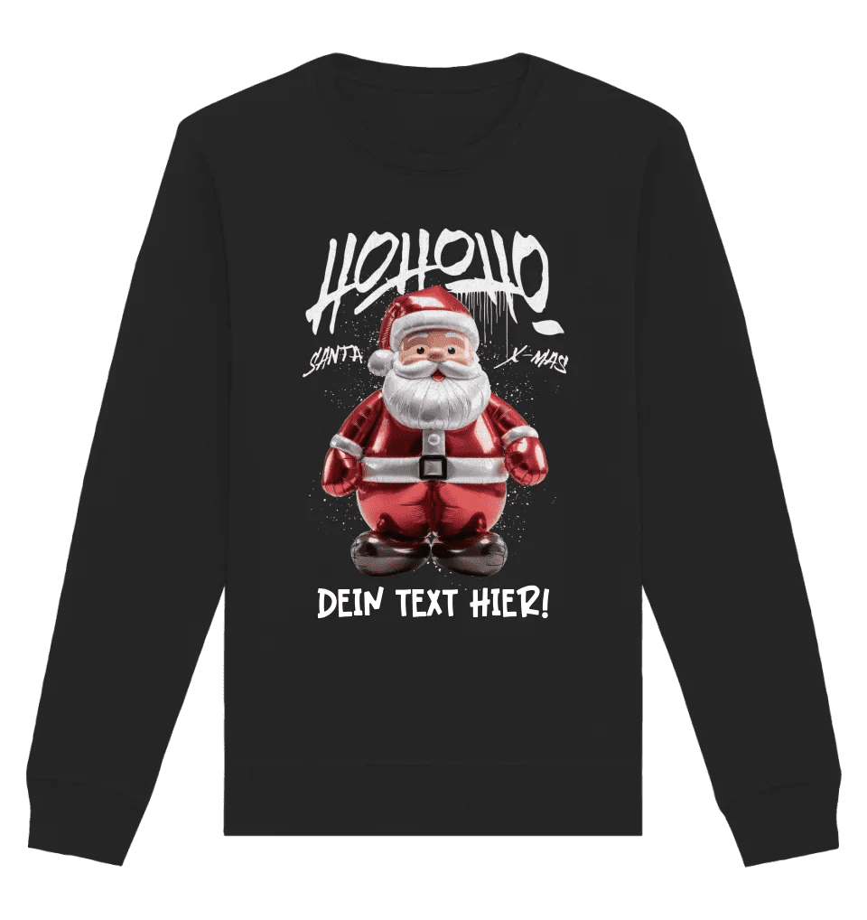 Ho ho ho Santa X - Mas • Weihnachten • Unisex Sweatshirt Bio - Baumwolle in 4 Farben XS - 3XL • personalisiert von HalloGeschenk.de