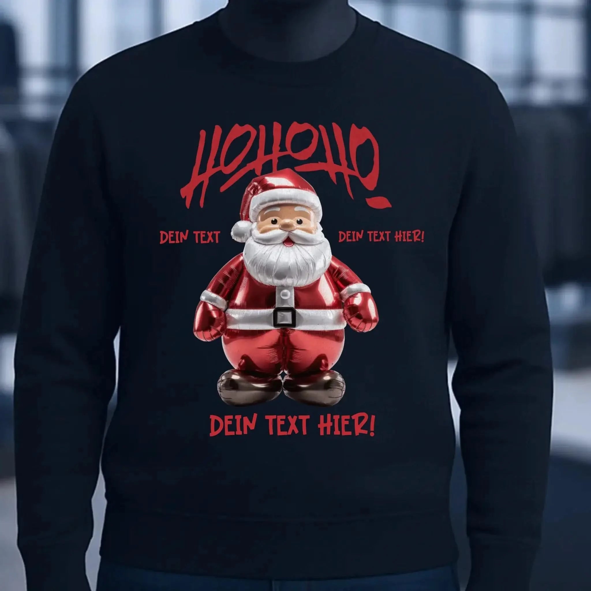 Ho ho ho Santa X-Mas • Weihnachten • Unisex Sweatshirt Bio-Baumwolle in 4 Farben XS-3XL • personalisiert