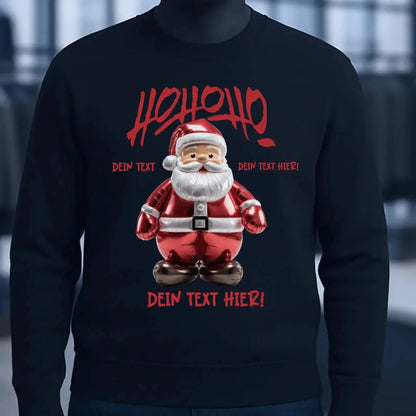 Ho ho ho Santa X-Mas • Weihnachten • Unisex Sweatshirt Bio-Baumwolle in 4 Farben XS-3XL • personalisiert