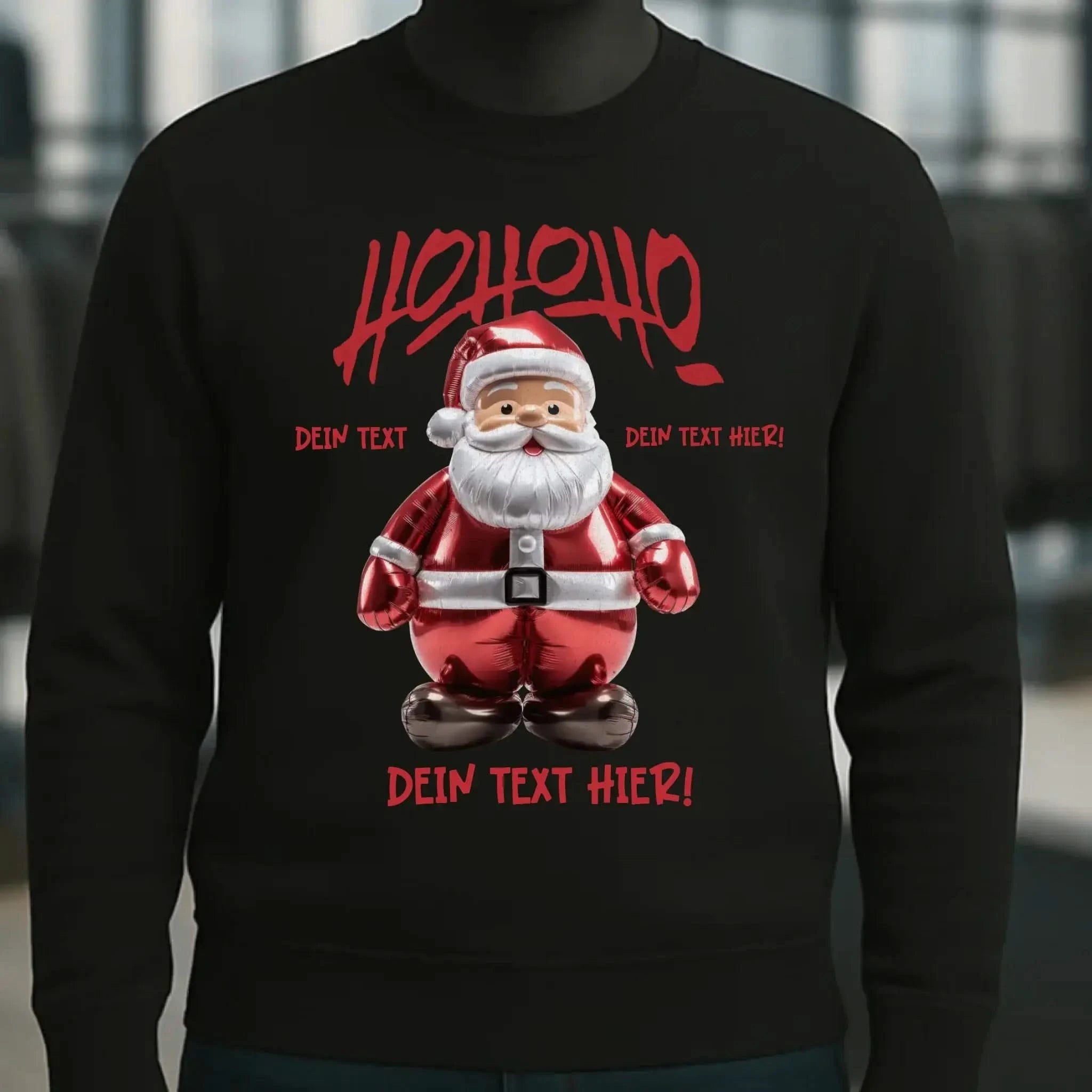 Ho ho ho Santa X-Mas • Weihnachten • Unisex Sweatshirt Bio-Baumwolle in 4 Farben XS-3XL • personalisiert