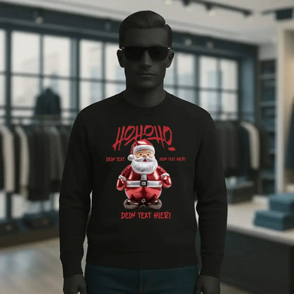 Ho ho ho Santa X-Mas • Weihnachten • Unisex Sweatshirt Bio-Baumwolle in 4 Farben XS-3XL • personalisiert