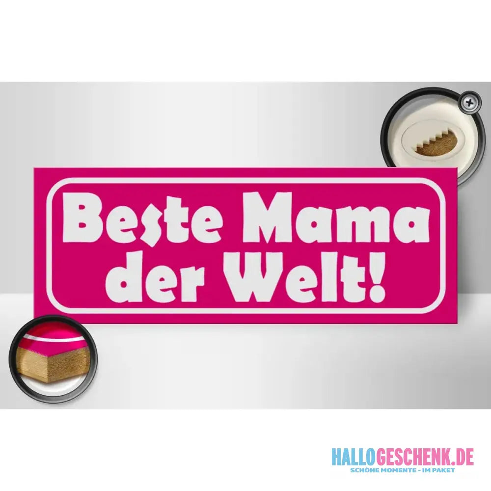 Holzschild Spruch 27x10cm Beste Mama der Welt Deko