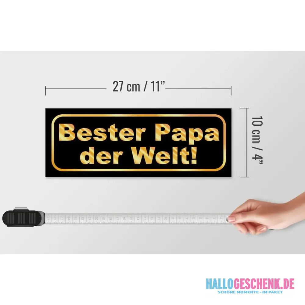 Holzschild Spruch 27x10cm Bester Papa der Welt Geschenk Deko