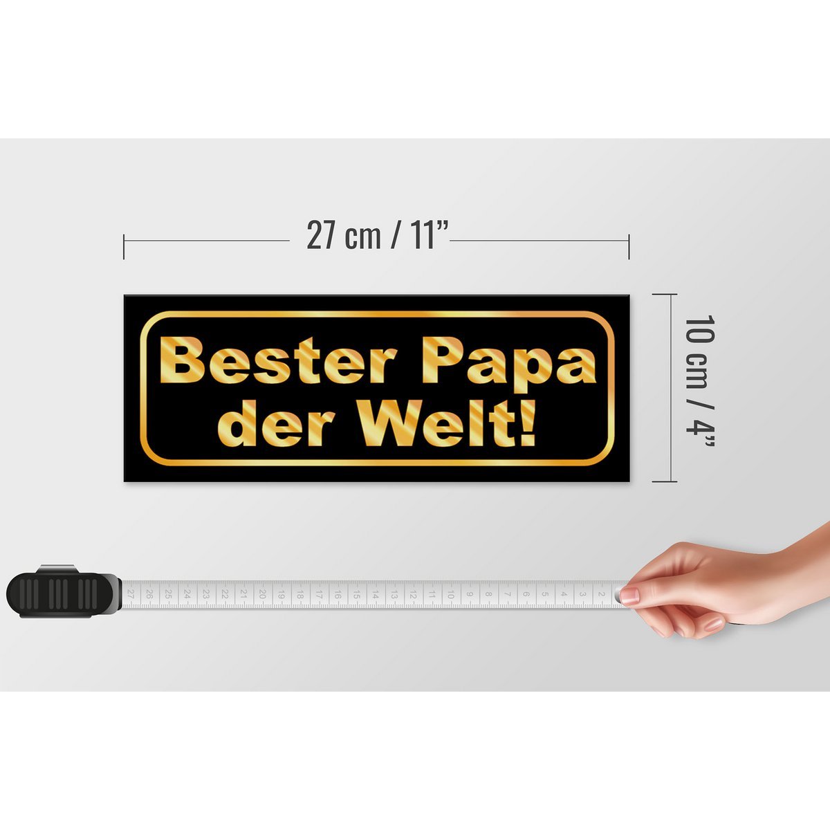 Holzschild Spruch 27x10cm Bester Papa der Welt Geschenk Deko - HalloGeschenk.de