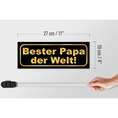 Holzschild Spruch 27x10cm Bester Papa der Welt Geschenk Deko - HalloGeschenk.de