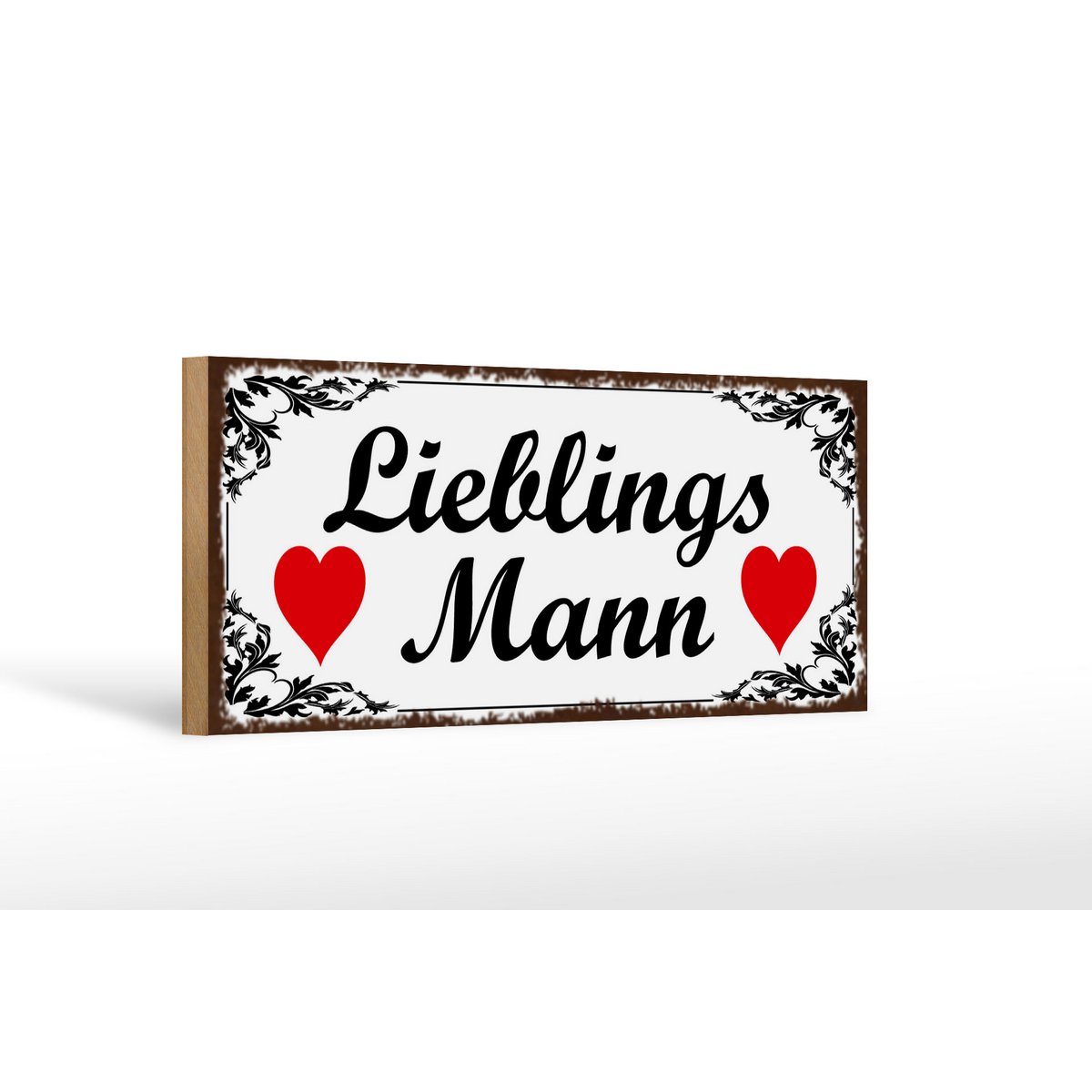 Holzschild Spruch 27x10cm Lieblingsmann Herz Geschenk Deko